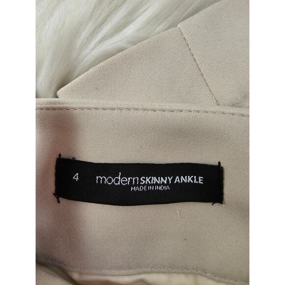 Ann taylor Loft Modern Skinny ankle Pants tan size 4 - Picture 7 of 8